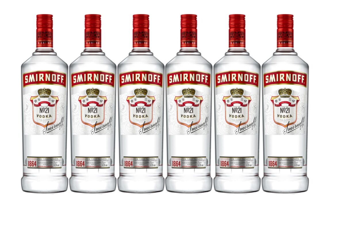 SMIRNOFF VODKA 6X1L 37.5% - Image 1